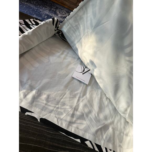 NWT Diane von Furstenberg Palm Leaves Mini Melissa Canvas Wrap Skirt Sz. 10 - Picture 5 of 6